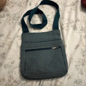 Stylish Teal and White Crossbody Bag